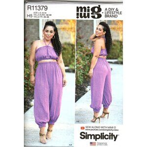 Simplicity R11379 Misses 6 to 14 Mimi G Bra Top and Gathered Pant Sewing Pattern